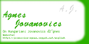 agnes jovanovics business card